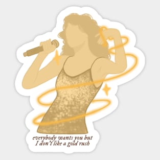 Gold rush, Taylor Inspired Evermore Sticker